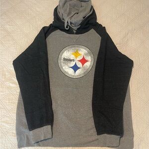 Fanatics Men's Black and Gray Steelers Hoodie